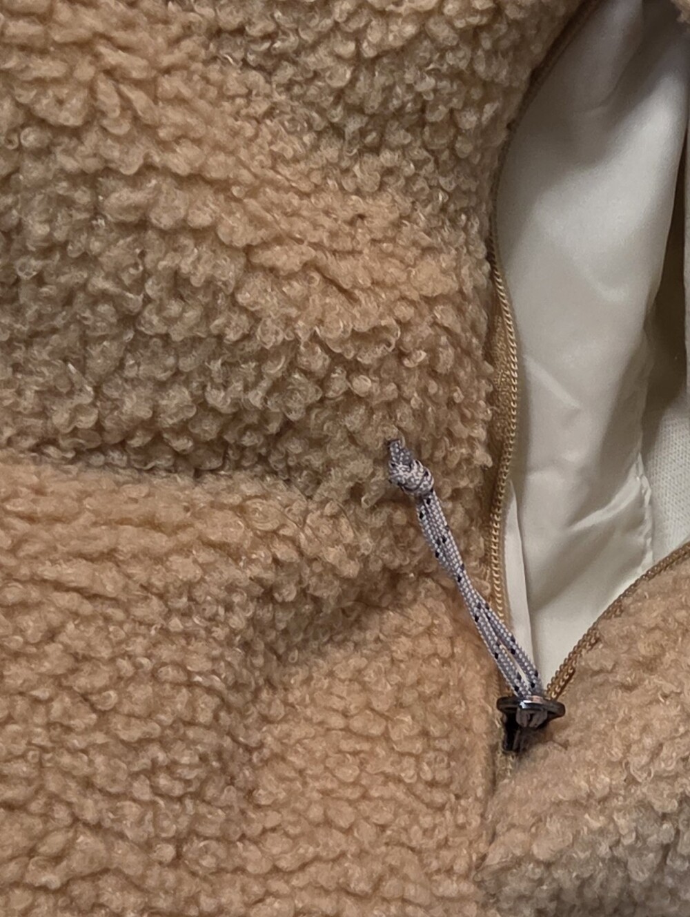 Columbia Womens Cream Puffect Sherpa Puffer Jacket Coat Sz L Cozy Warm Versatile - Picture 8 of 16
